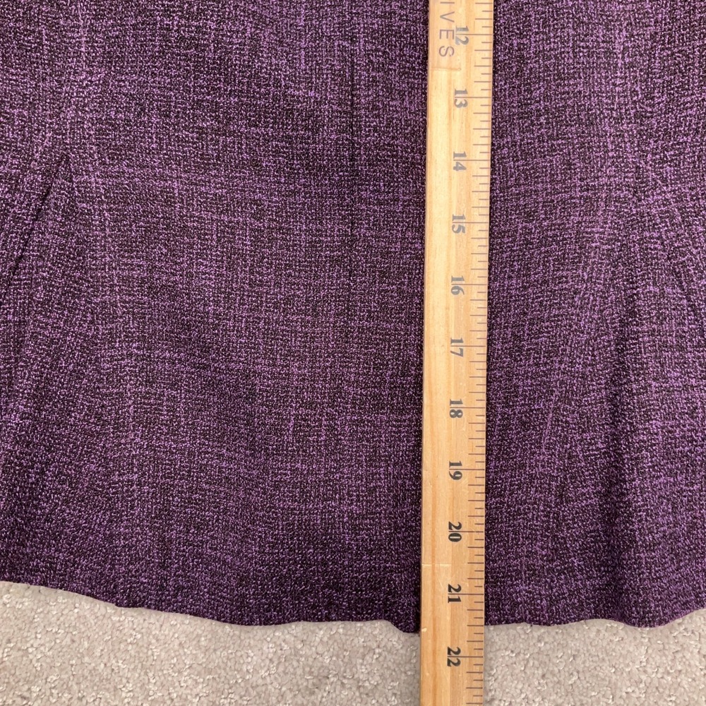 Kay Unger NY Skirt Suit Womens Jacket 10 Skirt 12 Purple‎ Black Woven Career 2pc - Picture 14 of 16